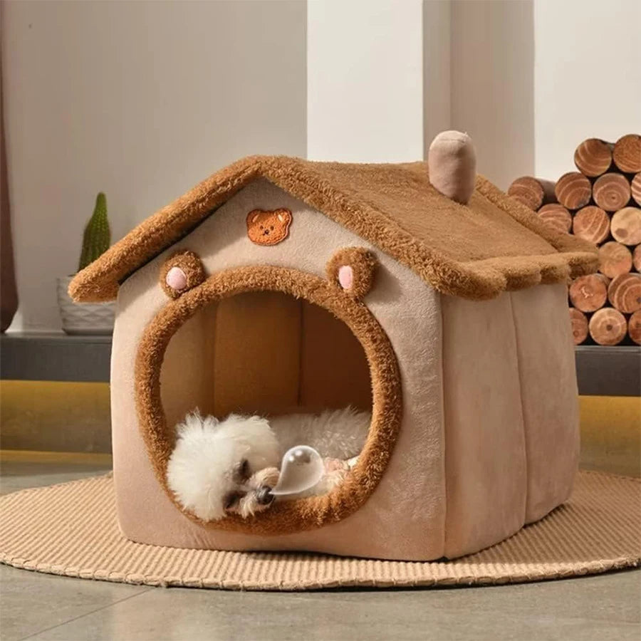 Pet Cat House Puppy Cave Sofa Bed House Portable Washable