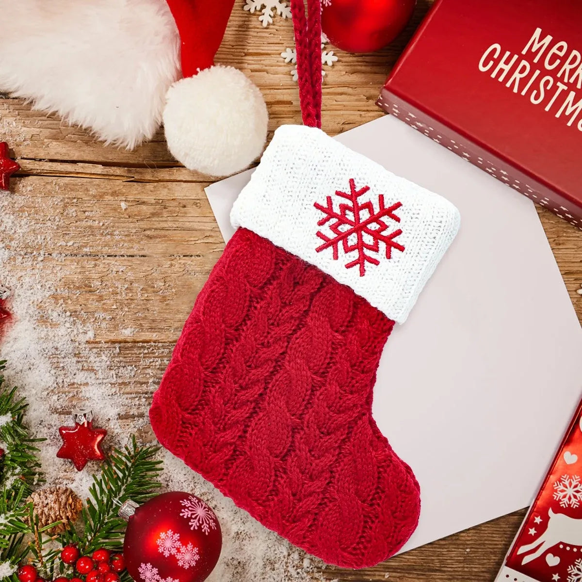 Christmas Socks Name Letter Decor Xmas Gift