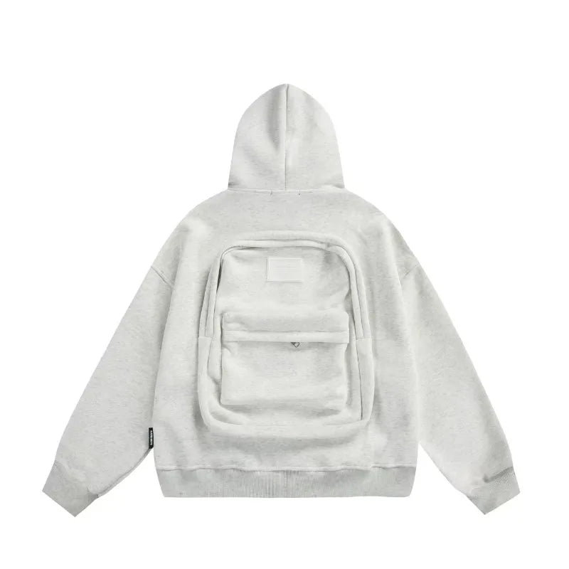 Oversized Streetwear Hoodie with 3D Backpack