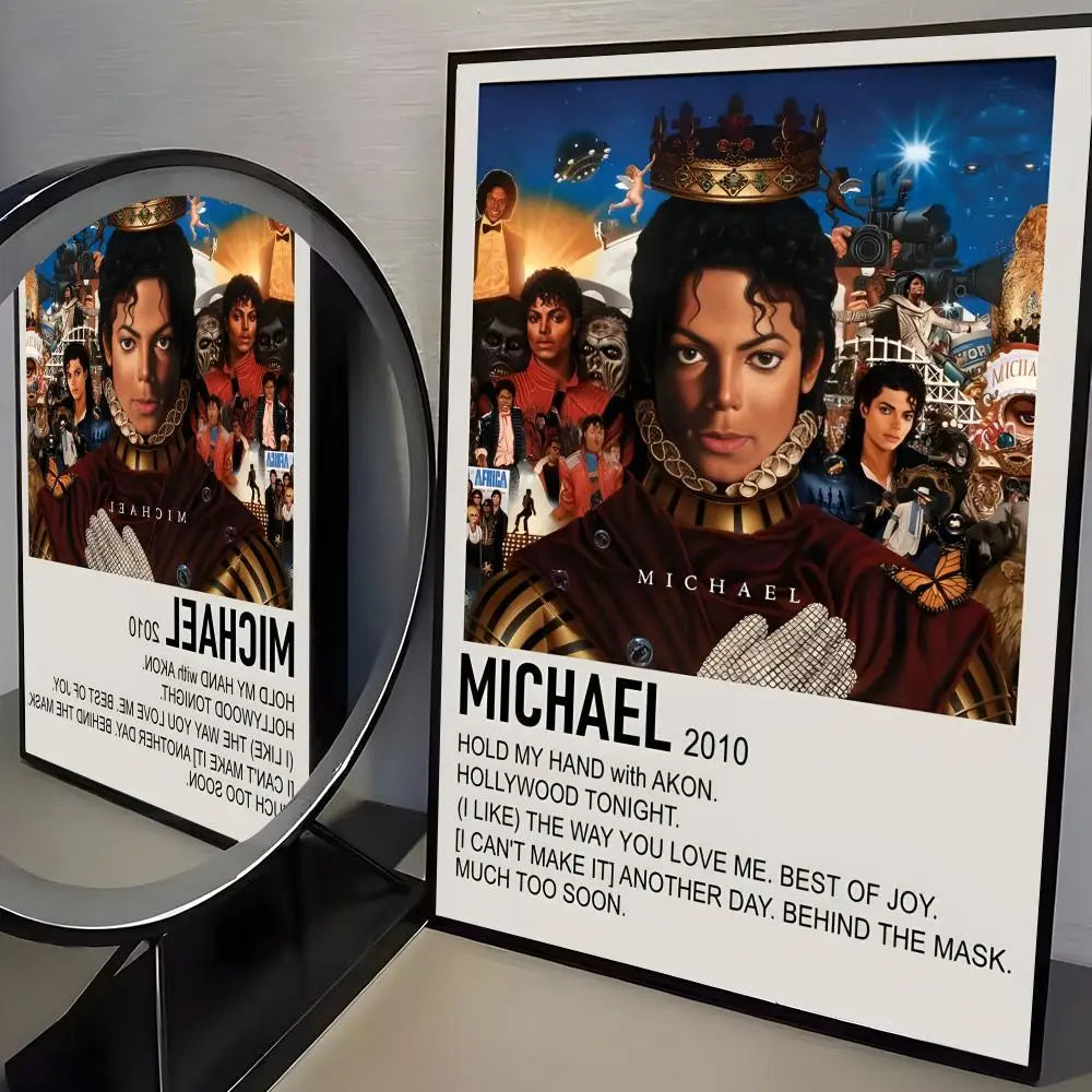 M-Michael J-Jackson Singer Album Poster Room Wall Art Decor Waterproof Stickers For Home Bar Bedroom Decoration