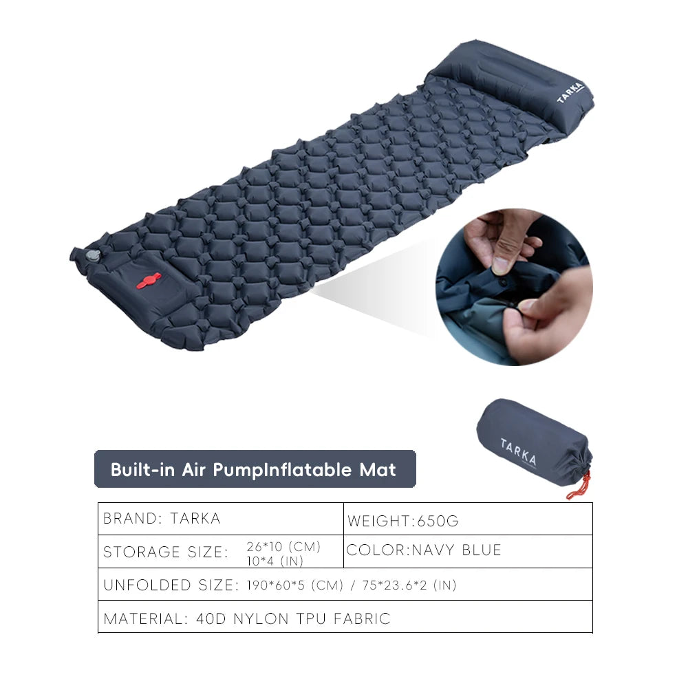 Inflatable Camping Mats Sleeping Pad Outdoor Air Cushion Hiking Picnic