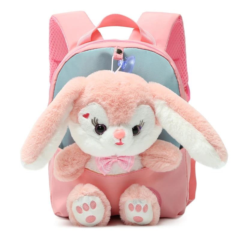 Plush Rabbit Backpack Kids School Bag Cute Cartoon Back To School September