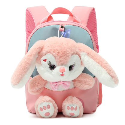 Plush Rabbit Backpack Kids School Bag Cute Cartoon Back To School September