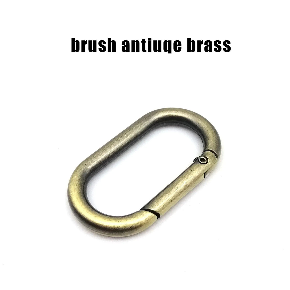 HZYUEGOU Oval Spring O Ring Openable Leather Bag Handbag Strap Buckle Connect Pendant Key Dog Chain Snap Clasp Clip Carabiner