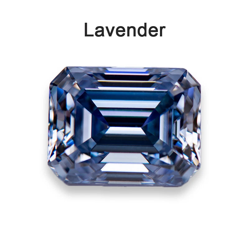 Moissanite Loose Stone VVS1 Emerald Cut Beads Jewelry Making with Certificate