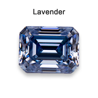 Moissanite Loose Stone VVS1 Emerald Cut Beads Jewelry Making with Certificate