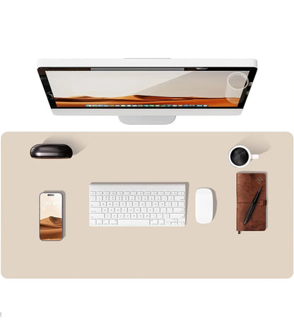Mouse Pad Office Desk Mat Leather Desk Pad Protector Non-Slip PU Leather Desk Blotter