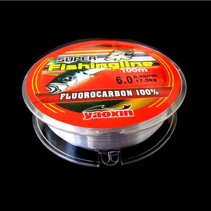 100M Super Strong Line 100% Fluorocarbon Monofilament Nylon Fishing Line