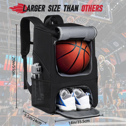 Football Backpack Basketball Backpack Outdoor Soccer Storage Bags Sports Shoe Compartment