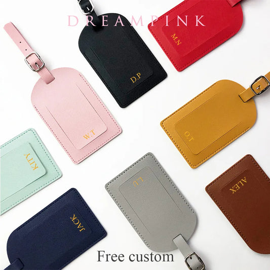 Personalize Luggage Tag Custom Letters Suitcase Name Tag PU