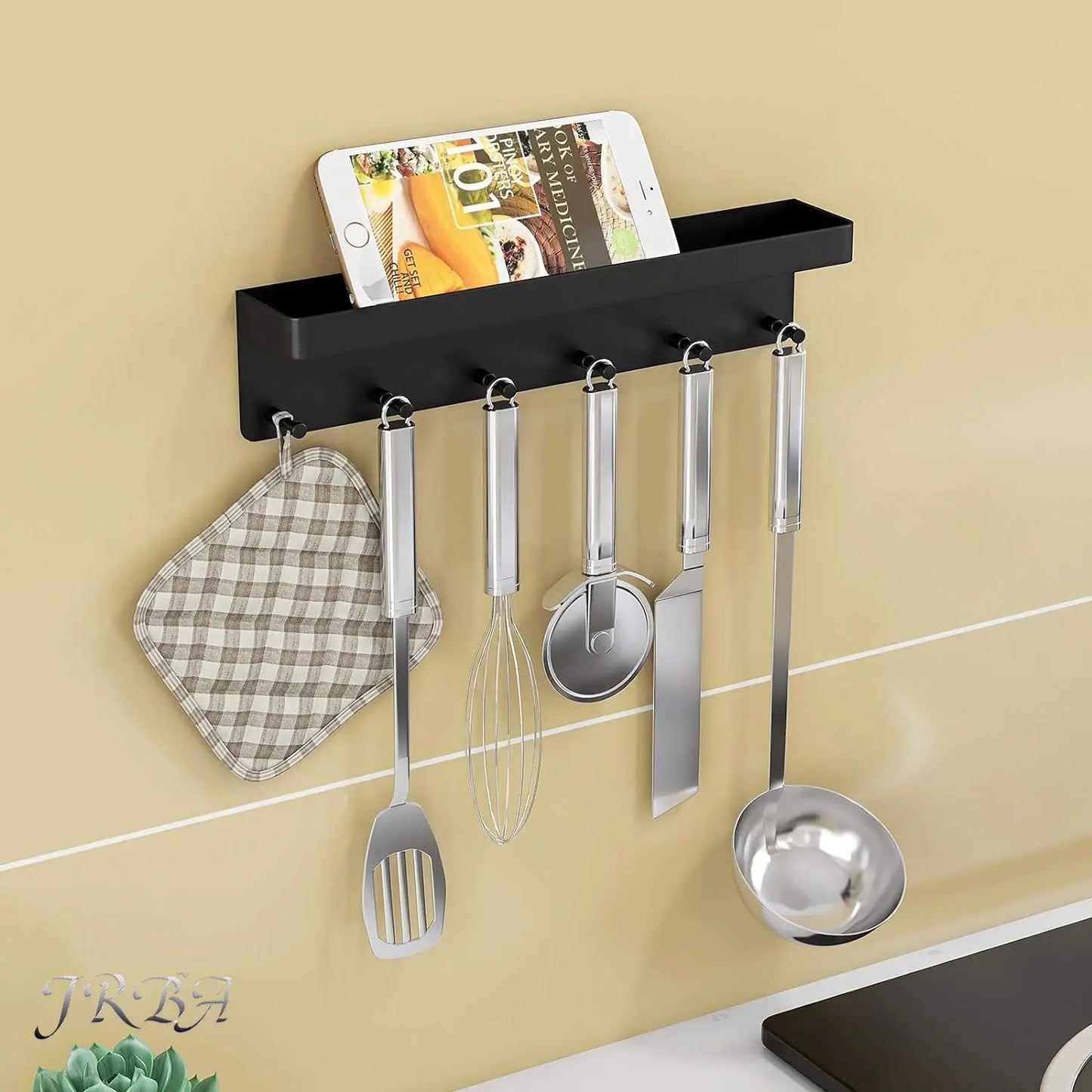 Key Holder Wall Mount Key Holder Wall Mount Adhesive with Mail Organizer Tray with 6 Key Hooks for Wall