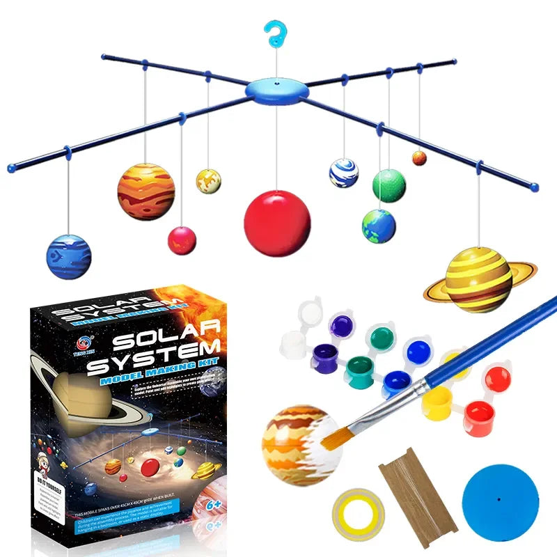 Kids Solar System Model Kit Planet Ages 6+ (Includes Paint & Brush)