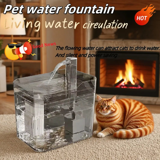 Clean Water for Cats: Stylish Fountain Dispenser System Home