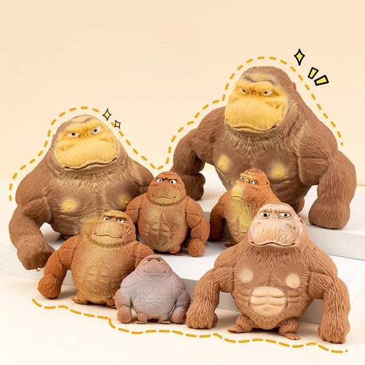Cute Monkey Squeeze Animal Figure Office Ornament Home Dec Stress Humor