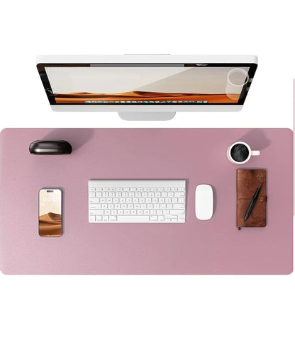 Mouse Pad Office Desk Mat Leather Desk Pad Protector Non-Slip PU Leather Desk Blotter