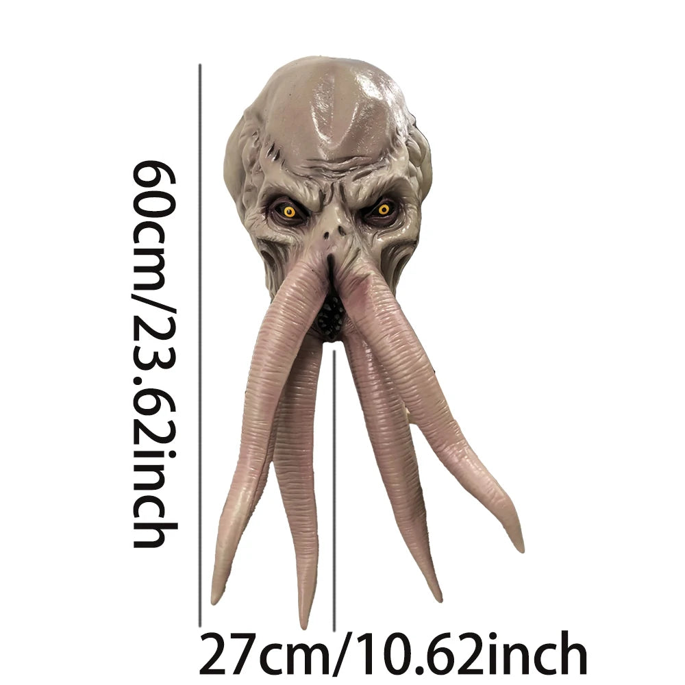 Gate 3 Lllithid Squiddy Mask Cosplay Octopuses Monster Latex Halloween Party