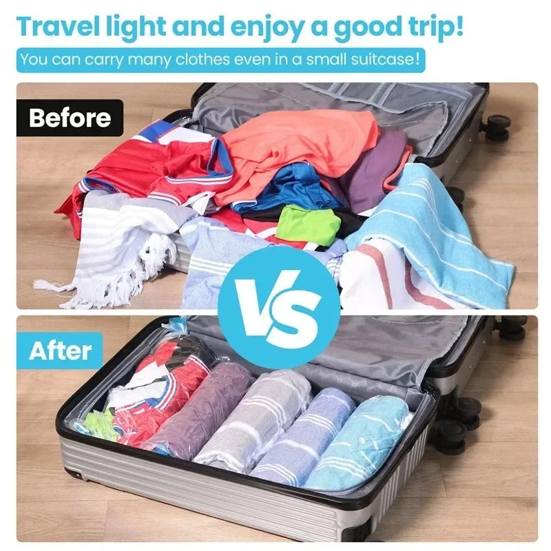 1/3/5pcs Vacuum Bags for Storing Clothes Suitable for Luggage and Essential Travel Compression Bag Clothing Storage Organizer