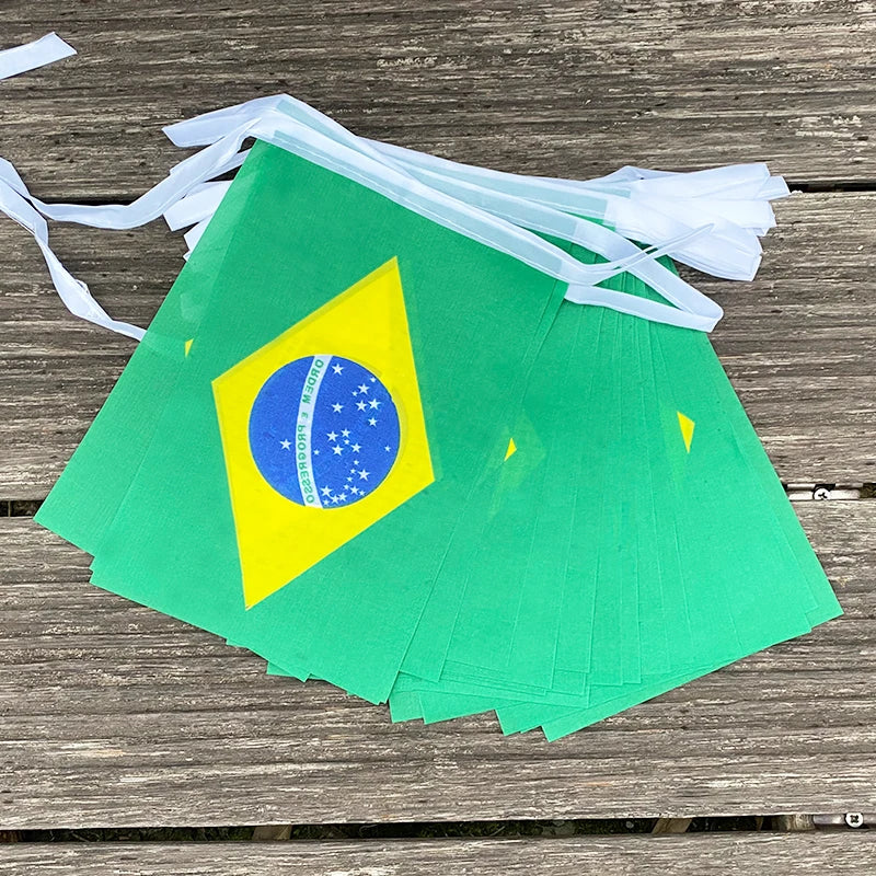 20pcs/set Brazil flags Pennant String Banner Buntings Political Party Elections