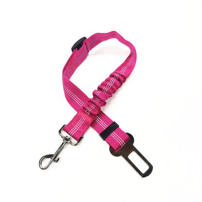 Pet Dog Seat Belt Adjustable Travel Car Safety Harnesses Lead Restraint Reflective Strap
