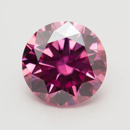 Pink Black Green Blue Yellow Purple Gray Red Loose Moissanite with Certificate Round Moissanite Stone GRA Diamonds Gemstones