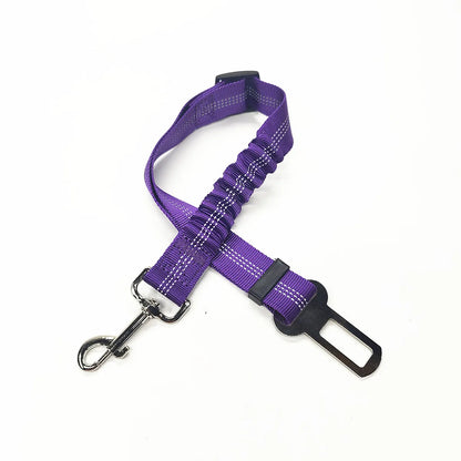 Pet Dog Seat Belt Adjustable Travel Car Safety Harnesses Lead Restraint Reflective Strap