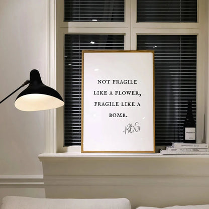 COOL PEOPLE LIVE HERE Text Poster Decor Canvas Home Decor