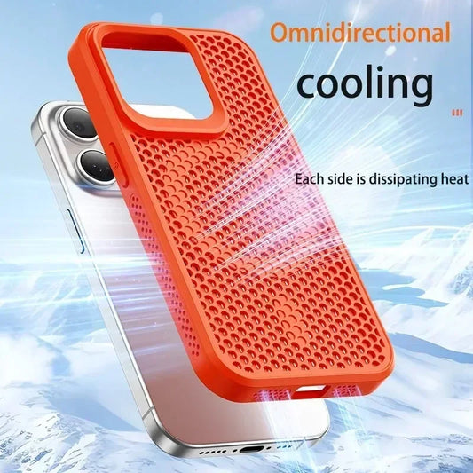 NEW Cooling Heat Apple iPhone Case Breathable Magnetic Charge Back