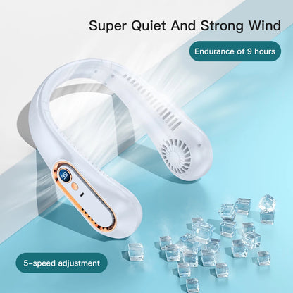 Portable Neck Fan Power Air Cooler USB Rechargeable Electric Fan