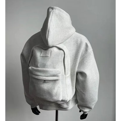 Oversized Streetwear Hoodie with 3D Backpack