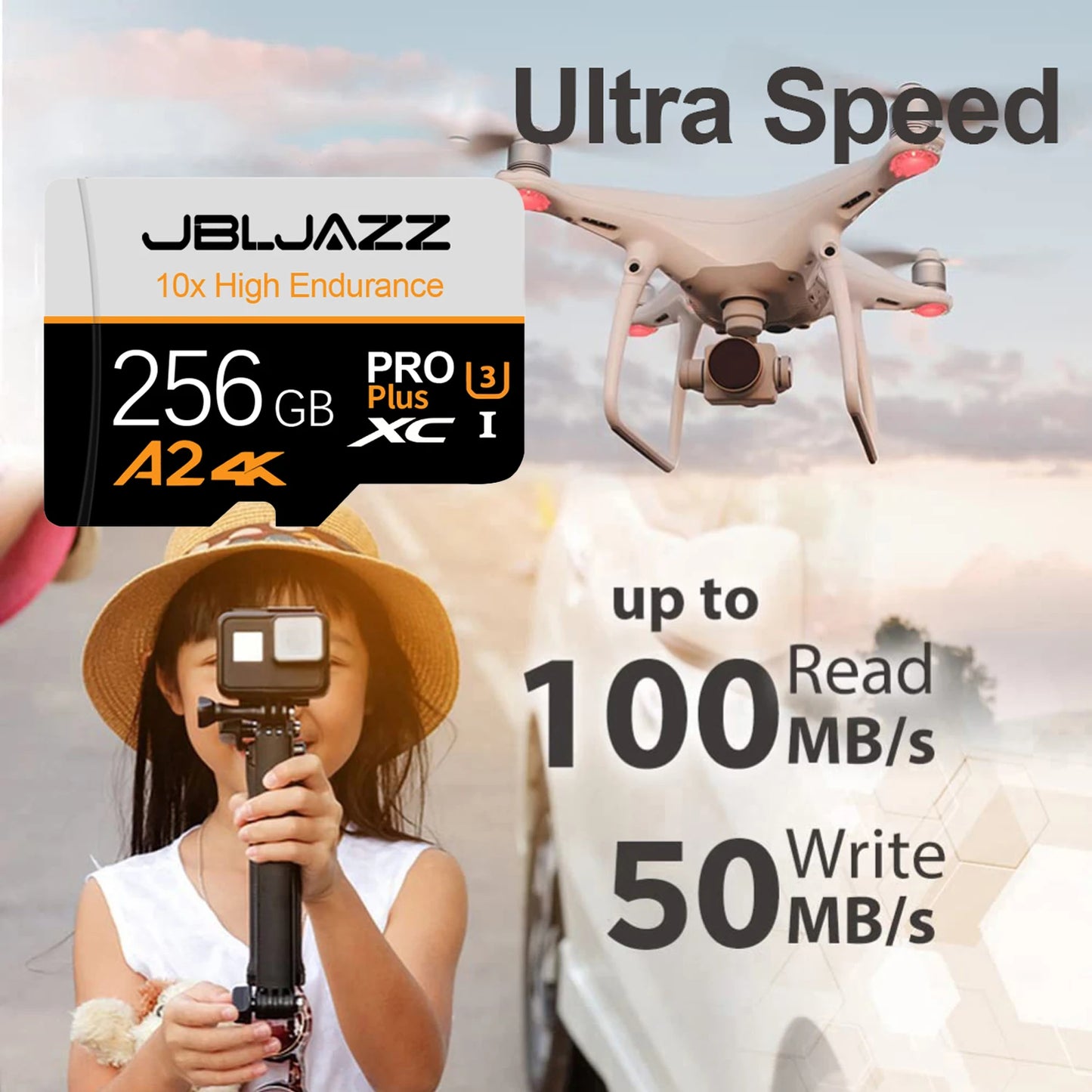 Micro SD Card Class 10 SD CARDS 128GB U3 V30 64GB 256GB 512GB  For Xiaomi Phone Camera PC