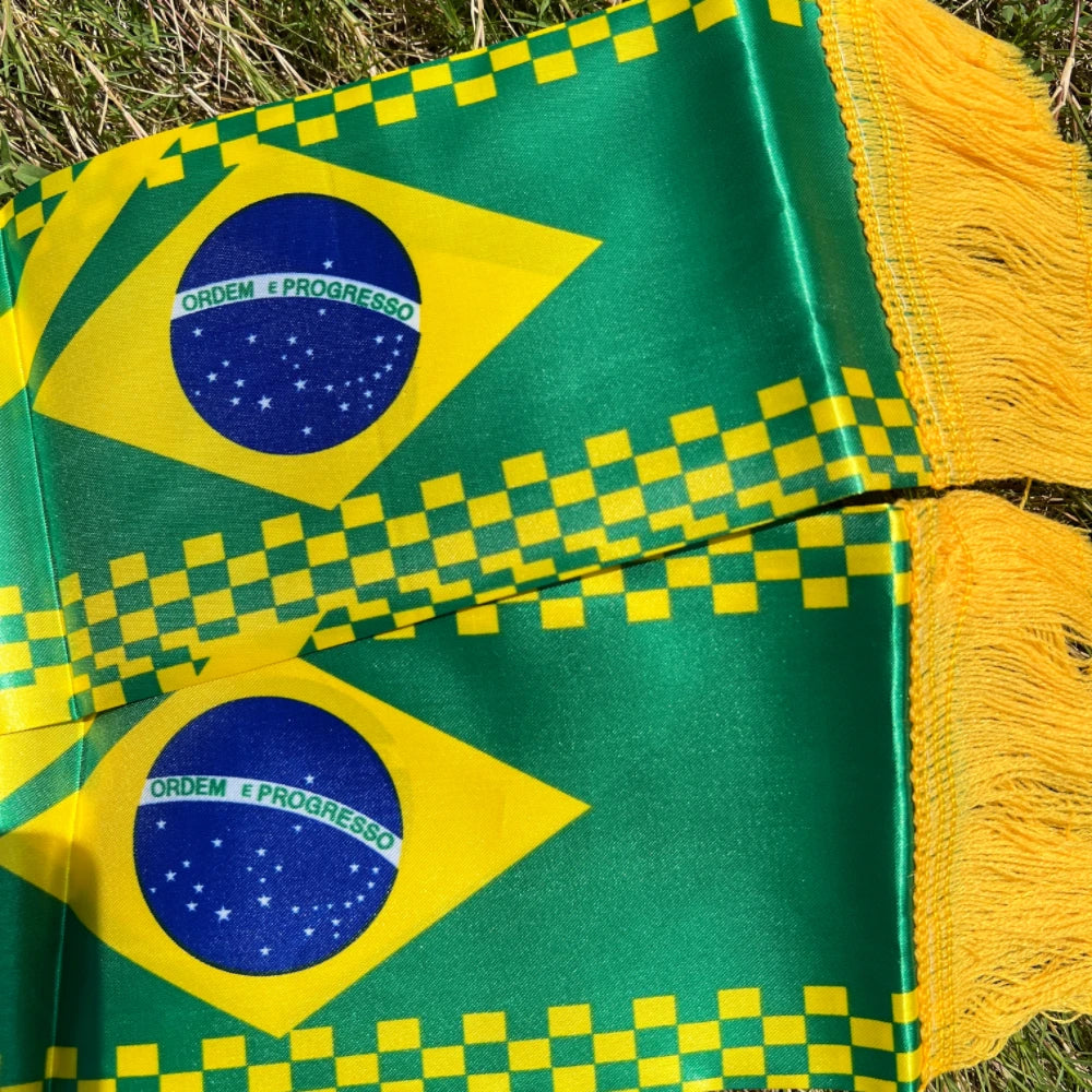 Brazil flag scarfs14x130cm Brazil flag scarf Presidential Election