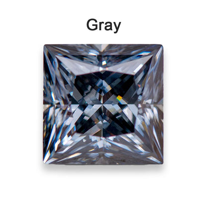 Moissanite Loose Stone VVS1 Princess Cut Charms Jewelry Making with Certificate