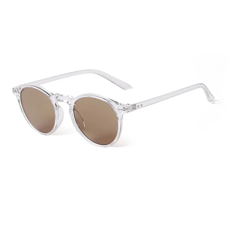 Vintage Fashion Round Sunglasses Women Men 2024 Brand Design Retro Rivet Yellow Blue Lens Square Sun Glasses Male Female Goggles