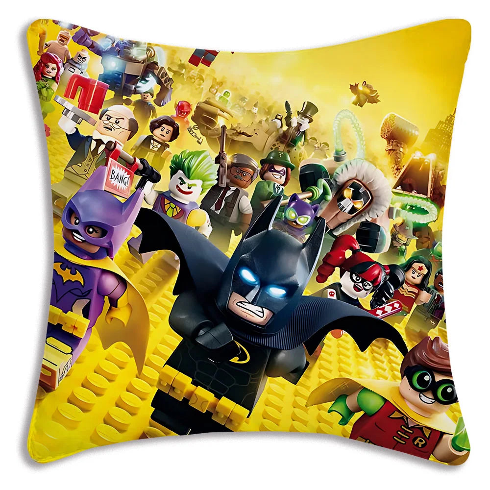 Cool For Legos Game Pillow Covers Cartoon Sofa Decorative Home Double-sided Printing Short Plush Cute Cushion Cover