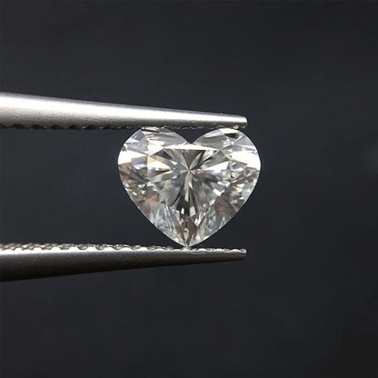 Real Heart Cut Loose Moissanite Stones 0.1ct to 12ct Gems D Color VVS1 Pass Diamond Test with GRA Certificate Jewelry Material