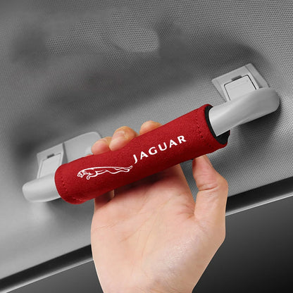 Car Roof Handle Protection Pull Gloves Auto Emblem Accessories For Jaguar X S F XF XE XJ XK XEL XFL XJL XJ6 XJS XKR XFR F-Type