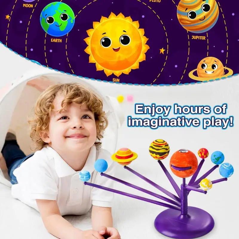 Kids Solar System Model Kit Planet Ages 6+ (Includes Paint & Brush)
