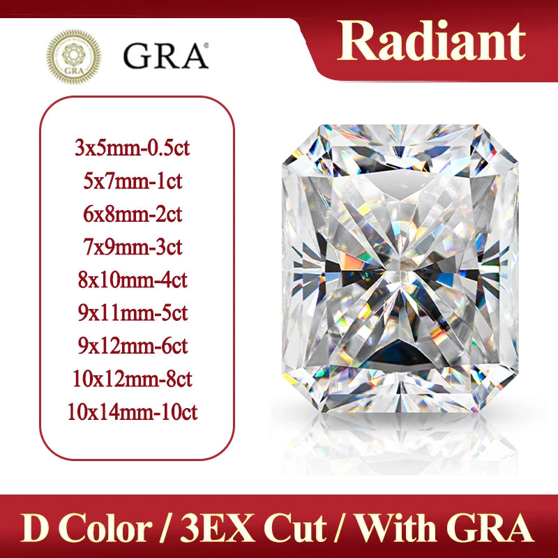 Special Cut Star / Octagon / Hexagon / Four Leaf / Asoka D Certified GRA Moissanite Loose Stones Moissanite Diamond For Jewelry