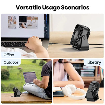 4Inch USB Mini Portable Fan for Room Home Camping Boat