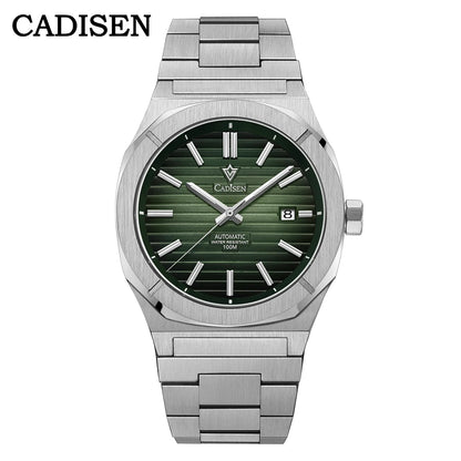 CADISEN Blue Diver Man Watch Sapphire 8215 Automatic Mechanical Watches 10Bar