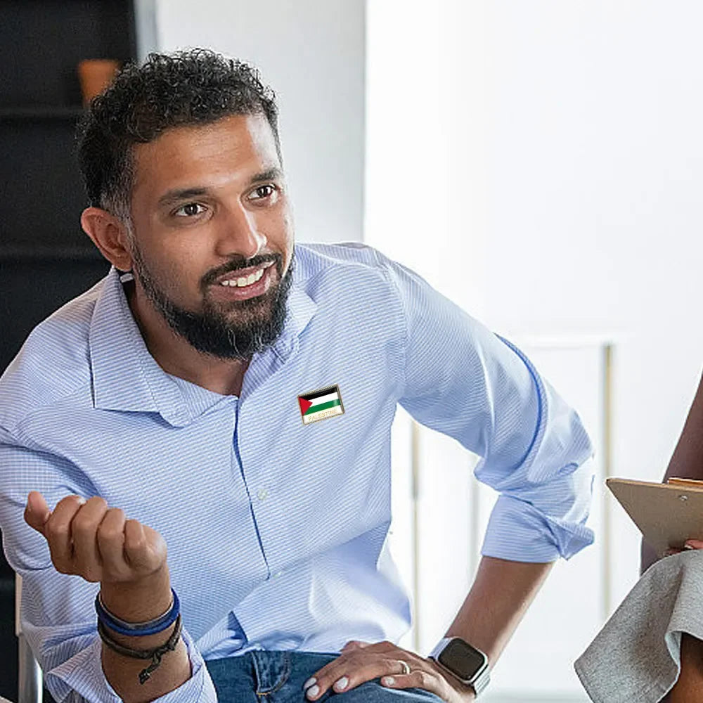 6Pcs Palestine Pin National Flag Brooch Country Metal Enamel Badge FREE PALESTINE