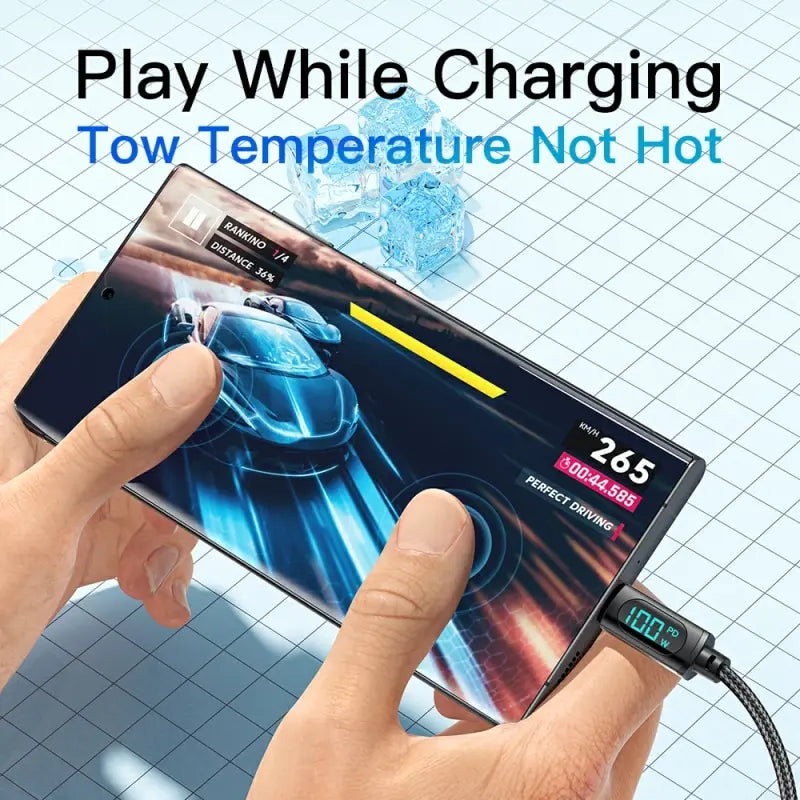 USB Type C Cable For Android Super Charge 66W/100W Fast Charging