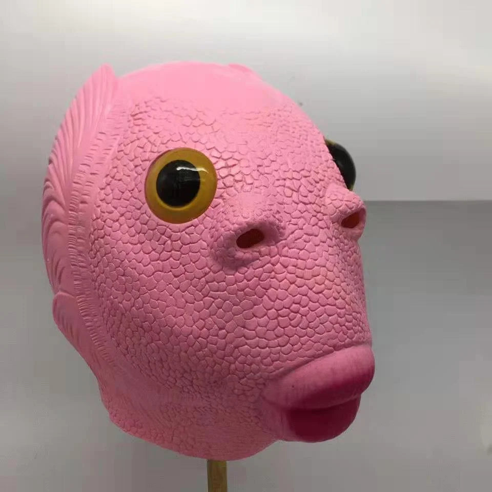 Mask Adult Party Fish Head Mask Headdress Head Fish Animal Latex