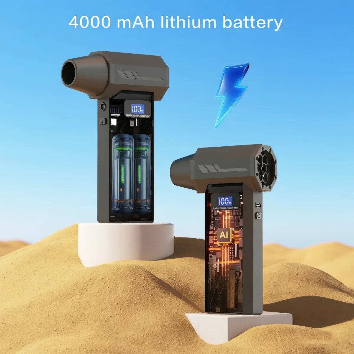 Powerful Air Blower 110000Rpm Turbo Jet Blower Display Cordless Air Duster