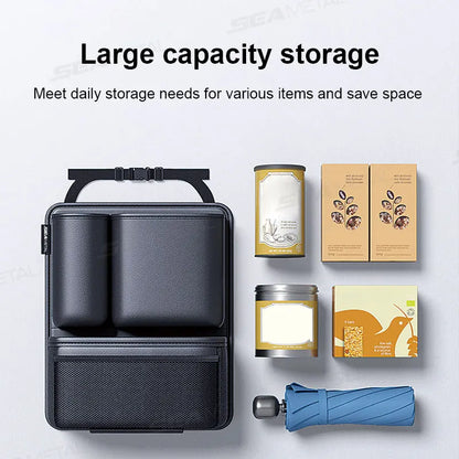 SEAMETAL Car Seat Back Hanging Bag Rear Seats Headrest Storage Bag for Car Trunk Tissue Drink Holder Large Capacity Organizer