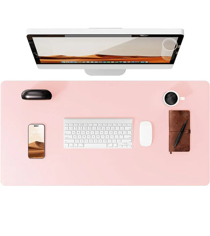 Mouse Pad Office Desk Mat Leather Desk Pad Protector Non-Slip PU Leather Desk Blotter