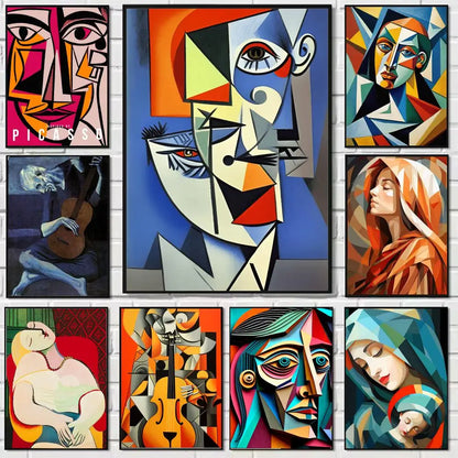 Picasso Painting Calligraphy Canvas Poster: Crease Free Waterproof Durable All Space Wall Decor