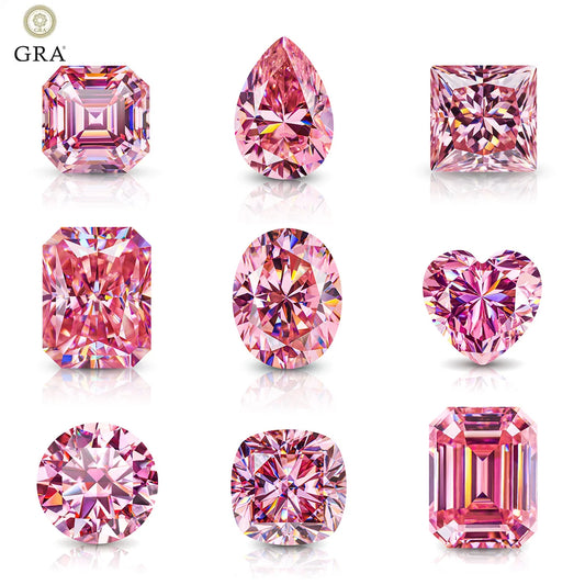 Pink Moissainte Stone D Color Gemstone Loose Gem GRA Certificate Ring