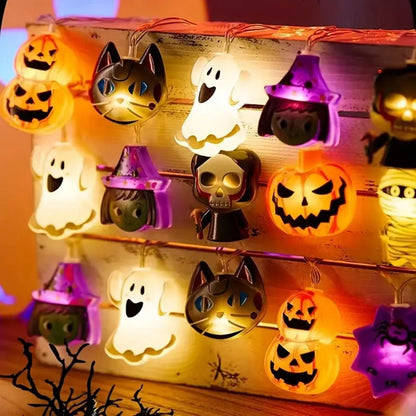 1PC 1.5M10LED/3M20LED Halloween Battery LED String Halloween Decor