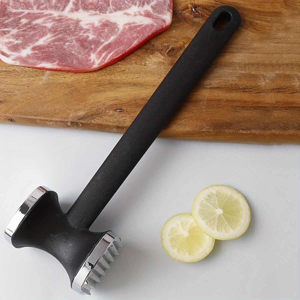 Heavy Duty Kitchen Meat Tenderizer Hammer Stainless Steel Head for Effortless Pounding and Tenderizing Kitchen Gadgets